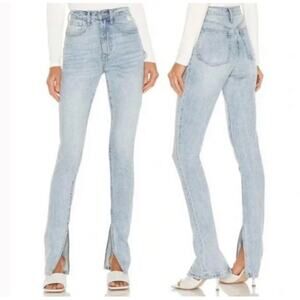 Revolve WeWoreWhat Stilleto Slit Hem Jean in Studio Blue Size 31